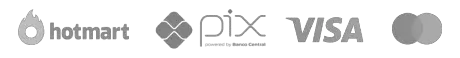 Pagamento seguro via Hotmart, Pix, Visa e Mastercard